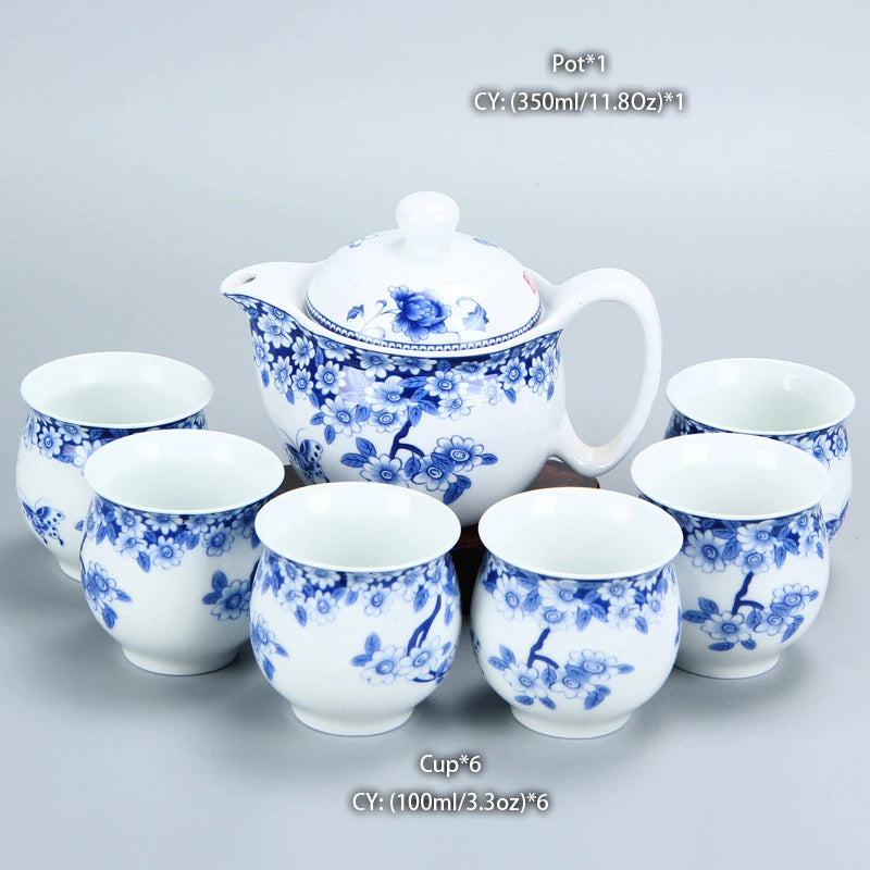 Porcelain Tea Cup Pot Set