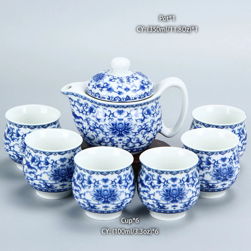 Porcelain Tea Cup Pot Set