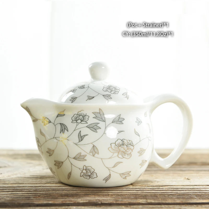 Porcelain Tea Cup Pot Set