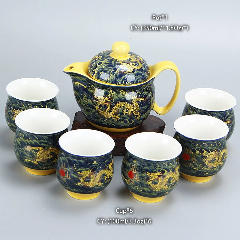 Porcelain Tea Cup Pot Set