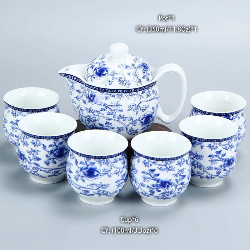 Porcelain Tea Cup Pot Set