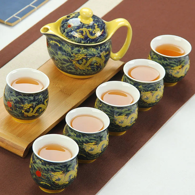 Porcelain Tea Cup Pot Set