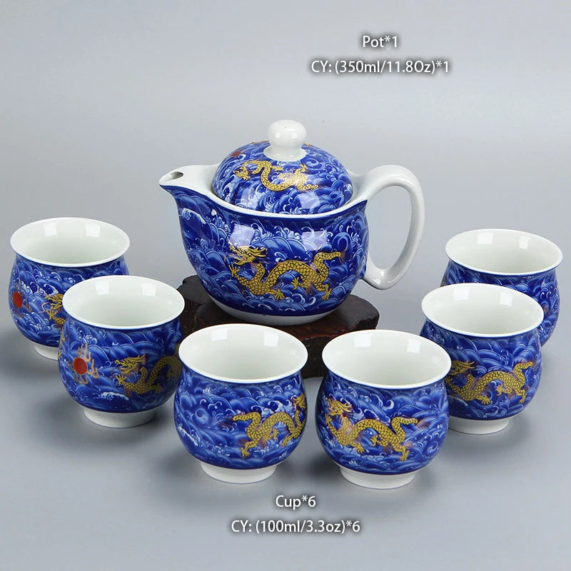 Porcelain Tea Cup Pot Set