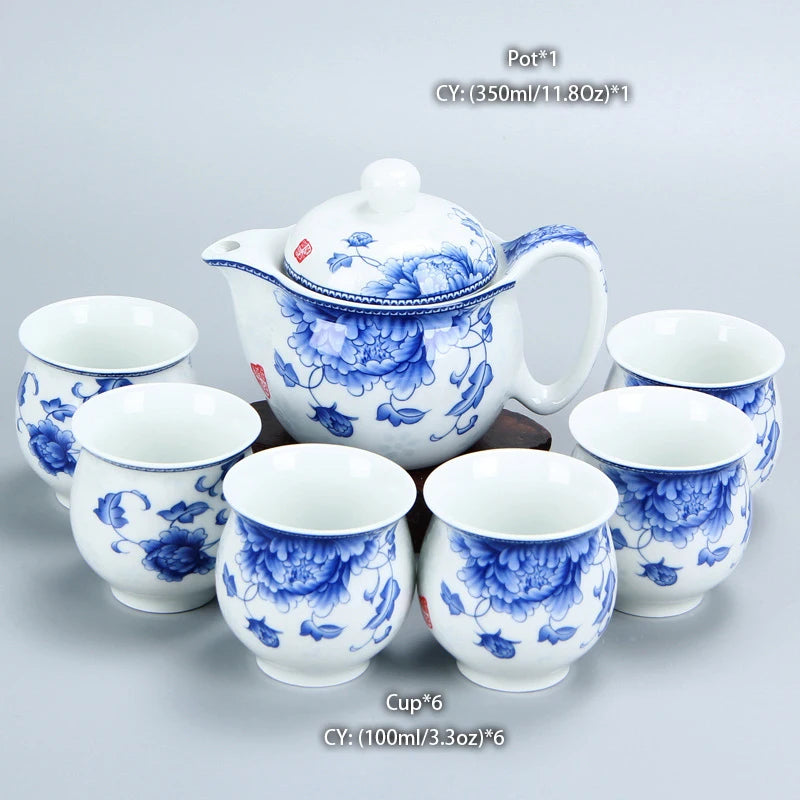 Porcelain Tea Cup Pot Set