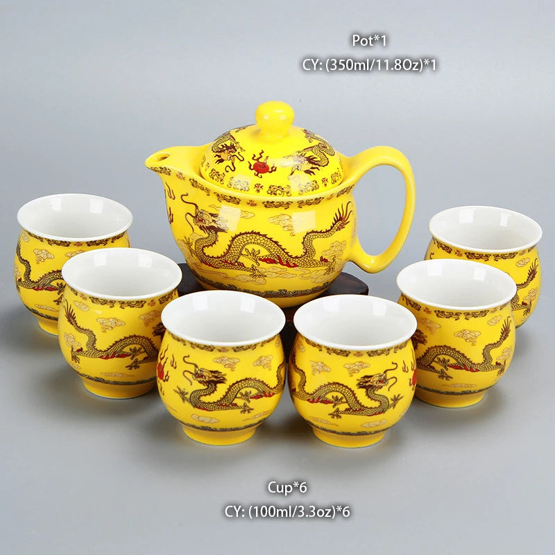 Porcelain Tea Cup Pot Set