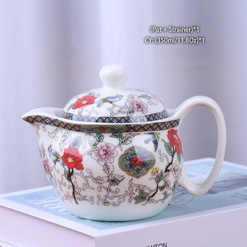 Porcelain Tea Cup Pot Set