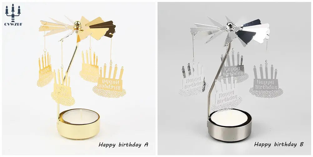 1pc Metal Hot Rotating Candle Holder