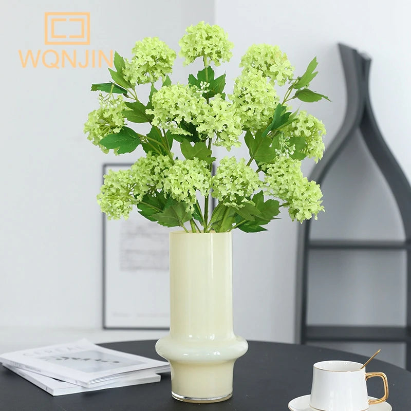 1PC Simulation Long 5 Heads Hydrangeas