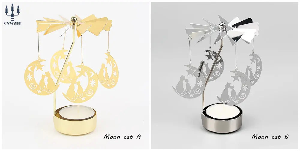 1pc Metal Hot Rotating Candle Holder