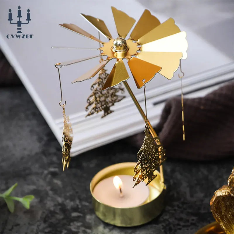 1pc Metal Hot Rotating Candle Holder