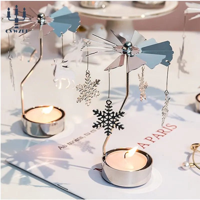 1pc Metal Hot Rotating Candle Holder