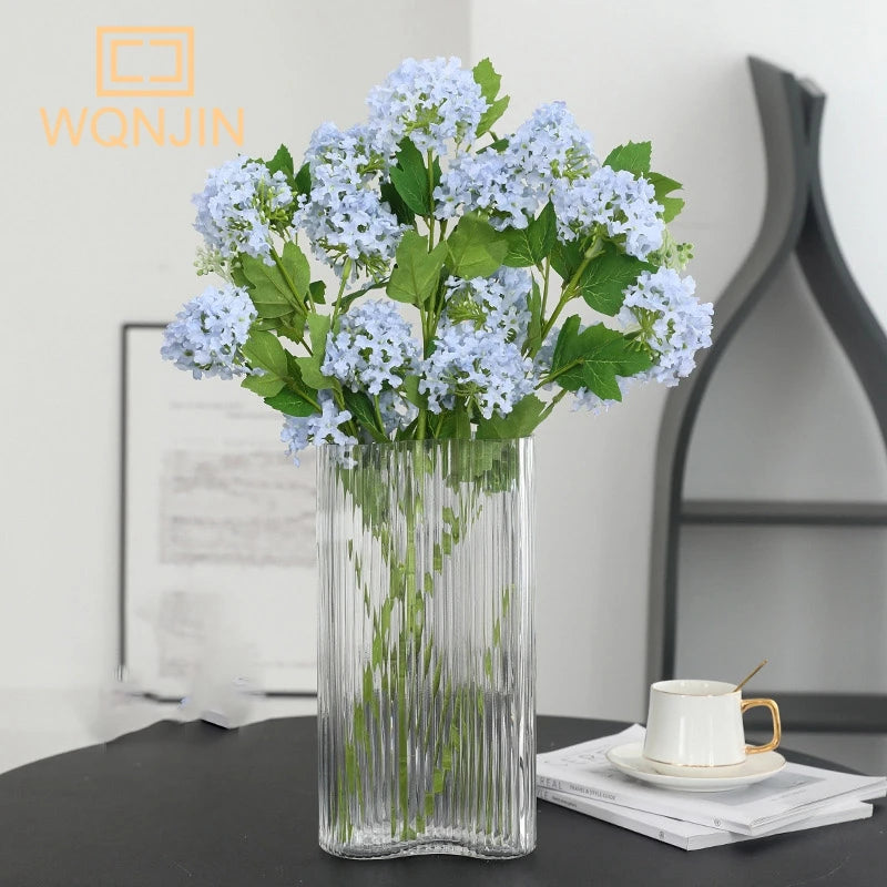 1PC Simulation Long 5 Heads Hydrangeas