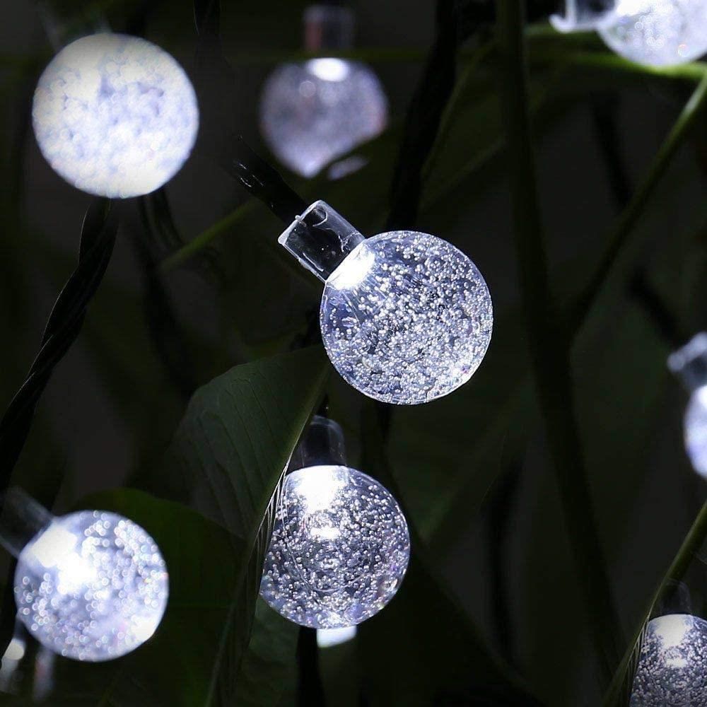 30 Crystal Ball Solar Powered String Lights